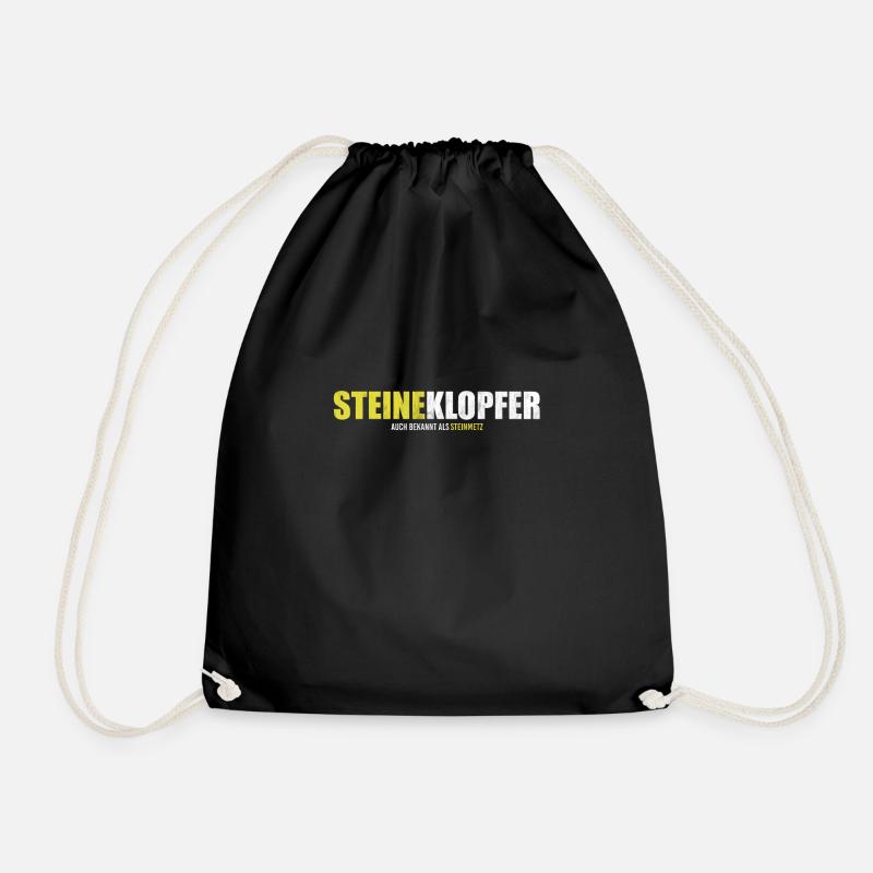 Seineklopfer Steinmetz Steinhauer lustiger Spruch - Turnbeutel - Schwarz