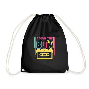 80er Jahre Outfit | I Love The 80s - Turnbeutel - Schwarz - Vorne