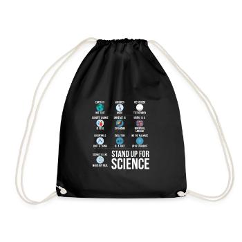 Science Climate Change Gift Science Vaccination - Drawstring Bag - black - Front