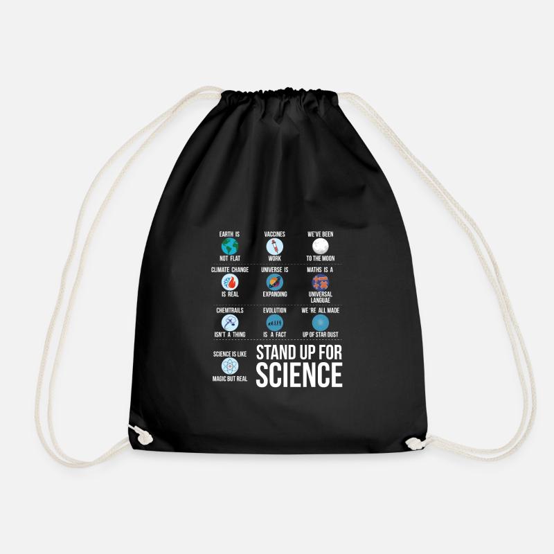 Wissenschaft Klimawandel Geschenk Science Impfen - Turnbeutel - Schwarz