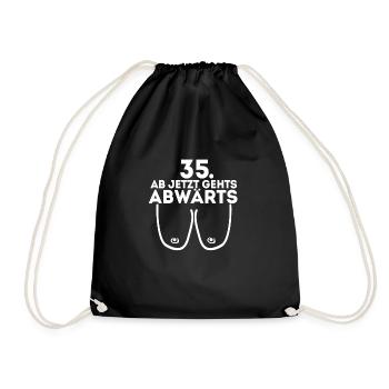 35 Geburtstag Geschenk Witzig Humor - Turnbeutel - Schwarz - Vorne