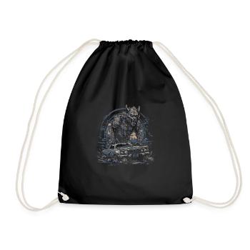 Dog Wolf Werewolf Cerberus Hellhound myth - Drawstring Bag - black - Front