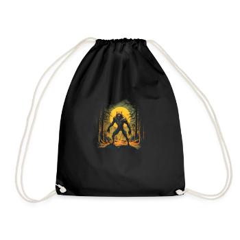 Dog Wolf Werewolf Cerberus Hellhound myth - Drawstring Bag - black - Front