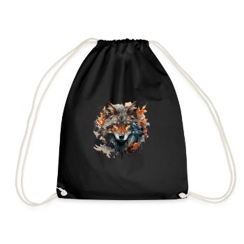 Chien, loup, loup-garou, cerbère, mythe de - Sac de sport léger - noir - Devant