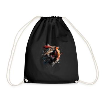 Dog Wolf Werewolf Cerberus Hellhound myth - Drawstring Bag - black - Front