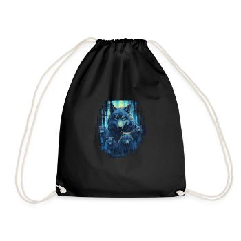 Dog Wolf Werewolf Cerberus Hellhound myth - Drawstring Bag - black - Front
