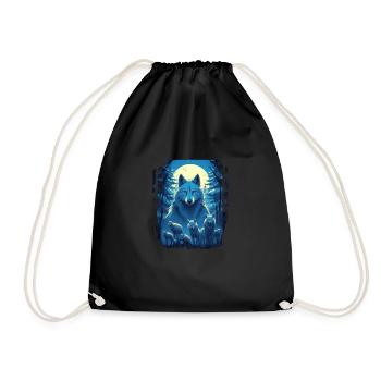 Dog Wolf Werewolf Cerberus Hellhound myth - Drawstring Bag - black - Front