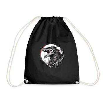 Mecha Animal : tigre, loup, renard, dinosaure, - Sac de sport léger - noir - Devant
