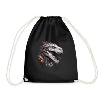 Mecha Animal : tigre, loup, renard, dinosaure, - Sac de sport léger - noir - Devant