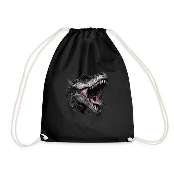 Mecha Animal : tigre, loup, renard, dinosaure, - Sac de sport léger - noir - Devant