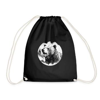 Bear Nature Environment Environmental Protection - Drawstring Bag - black - Front