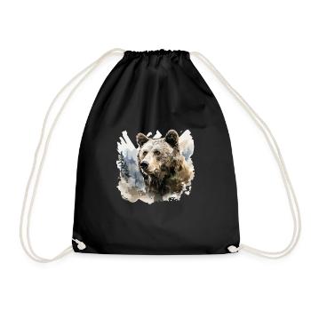 Fox Forest Moon Fable Mythical Fairy Tale - Drawstring Bag - black - Front