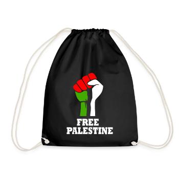 Free palestine - Sac de sport léger - noir - Devant