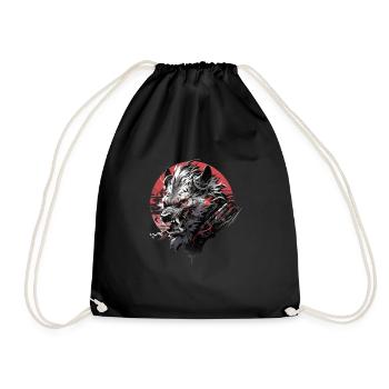 Mecha Tier Tiger Wolf Fuchs Drache Cyborg - Turnbeutel - Schwarz - Vorne