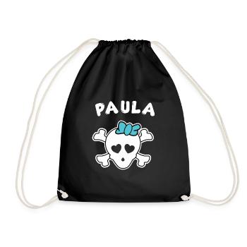 Pirate Paula Design for Girls and Women - Drawstring Bag - black - Front