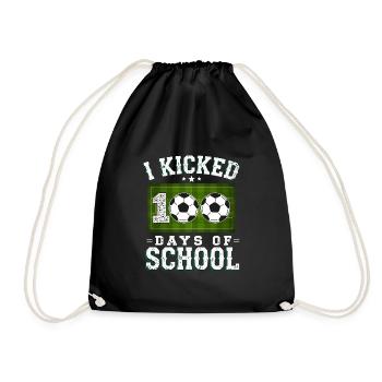 I Kicked 100 Days Of School Soccer 100th Day Boys - Sac de sport léger - noir - Devant