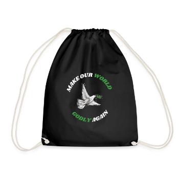 Rendez notre monde à nouveau pieux ! Colombe de la paix mondiale - Sac de sport léger - noir - Devant