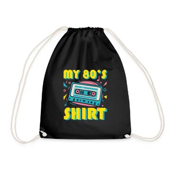 T shirt année 80 s - Sac de sport léger - noir - Devant