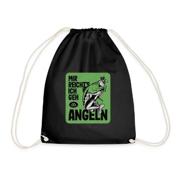 Streetfishing funny fisherman saying fishing - Drawstring Bag - black - Front