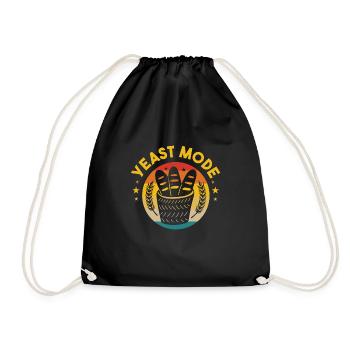 Yeast Fashion Funny Bread Illustration - Drawstring Bag - black - Front