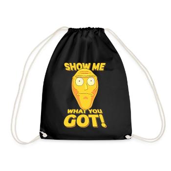 Rick And Morty Cromulon Show Me What You Got - Drawstring Bag - black - Front