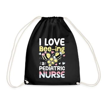 I Love Bee-ing a Pediatric Nurse - Turnbeutel - Schwarz - Vorne