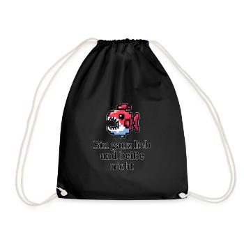 Funny - I'm very nice and don't bite Design - Drawstring Bag - black - Front