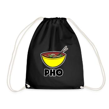 Vietnam Viet Pho Nudeln Vietnamese I Geschenk - Turnbeutel - Schwarz - Vorne