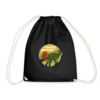 T-shirt Dino pour enfants et adultes. - Sac de sport léger - noir - Devant