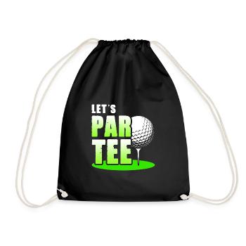 Let's Par Tee Golf Player Golfing Golf Course Golf - Turnbeutel - Schwarz - Vorne