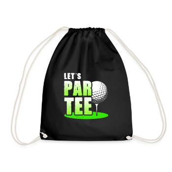 Let's Par Tee Golf Player Golfing Golf Course Golf - Turnbeutel - Schwarz - Vorne