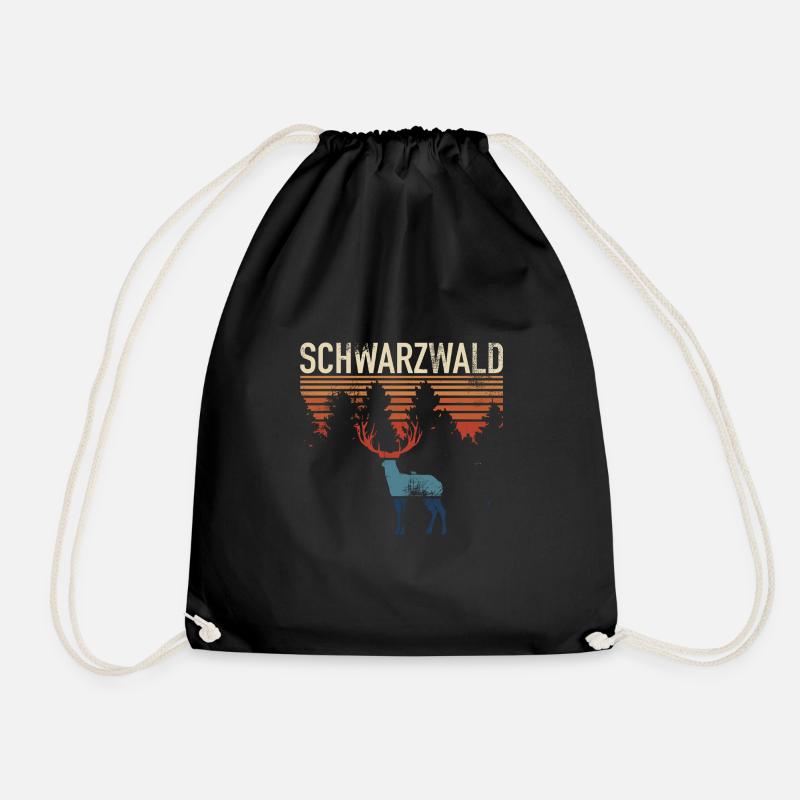 Schwarzwald Herz - Turnbeutel - Schwarz