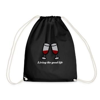 Vin Vins Vin Rouge Cadeau Idée Cadeau Plaisir - Sac de sport léger - noir - Devant