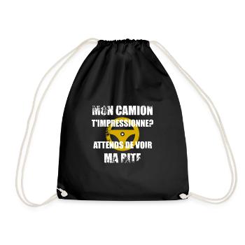 Mon camion t'impressionne? - Sac de sport léger - noir - Devant