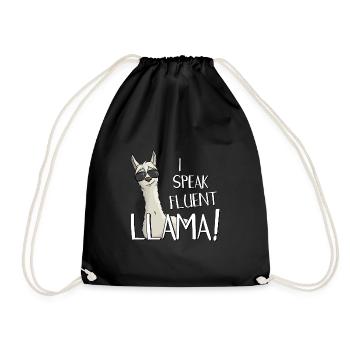 Je parle couramment le lama et l’alpaga ! - Sac de sport léger - noir - Devant