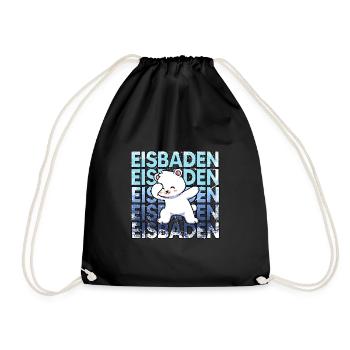 eisbaden kryotherapie eiskalt eisbad kneipp - Turnbeutel - Schwarz - Vorne