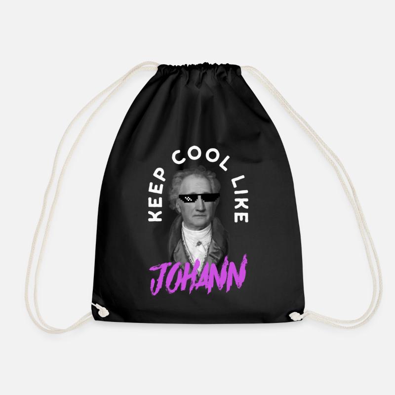 Bleib cool wie Johann Wolfgang Goethe Dichter - Turnbeutel - Schwarz