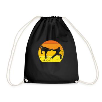 Karate originelle Geschenk-Idee Kampfsport - Turnbeutel - Schwarz - Vorne