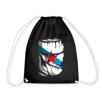 Independence flag of Galicia - Drawstring Bag - black - Front