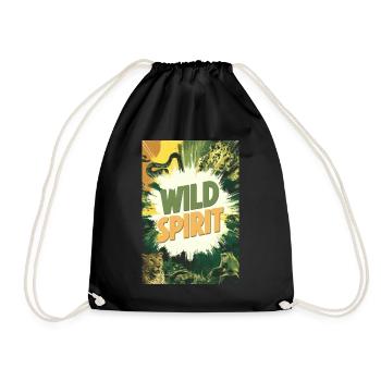 Wild Spirit Jungle - Drawstring Bag - black - Front