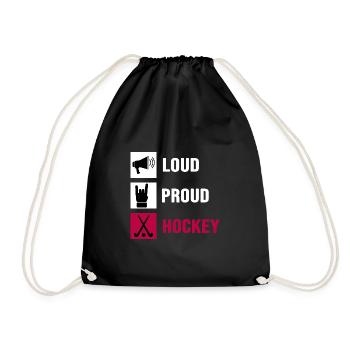 Amateur de hockey Hockey sur gazon Produits dérivés de hockey Terrain de hockey - Sac de sport léger - noir - Devant