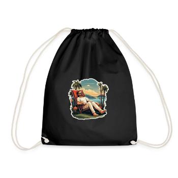 Relaxation Vacation Man - Drawstring Bag - black - Front