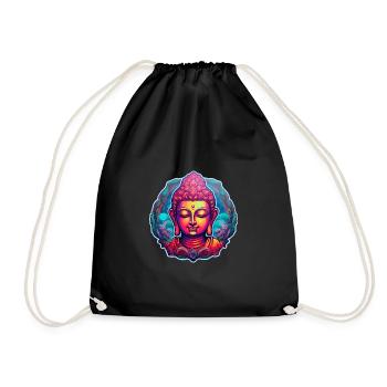 BuddhaBliss - Drawstring Bag - black - Front