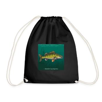 Zander Fishing Fishing Predatory Fish - Drawstring Bag - black - Front