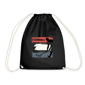 floorball floorball floorball season bandy - Drawstring Bag - black - Front