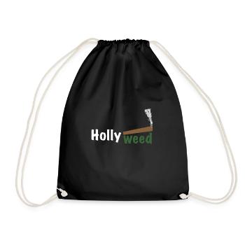 HollyWeed white - Turnbeutel - Schwarz - Vorne