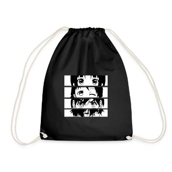 Anime Manga fille Mood - Sac de sport léger - noir - Devant