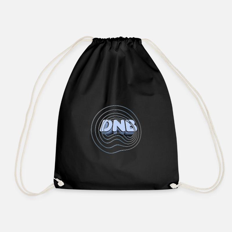 Drum and Bass Festival Raver -Liquid DNB- D'n'B - Drawstring Bag - black