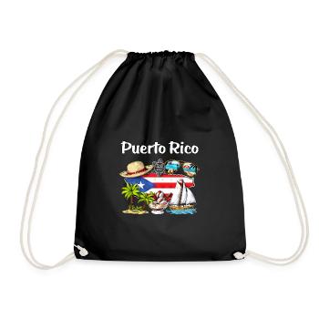 Puerto Rico Vacation - Drawstring Bag - black - Front