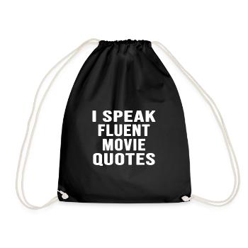 Meme amusant « Citations de films » Citations de films Dictons cool - Sac de sport léger - noir - Devant